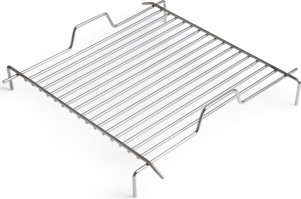 Griglia höfats per cestello antincendio CUBE in acciaio inox regolabile in altezza 41x41x10 cm