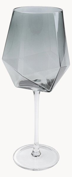 Set di 4 bicchieri da vino fatto a mano Diamond