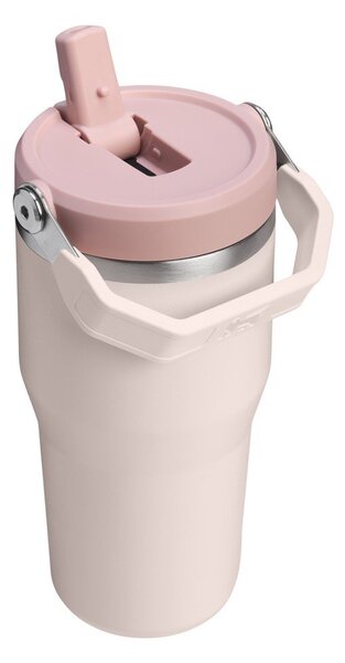 Borraccia termica rosa chiaro in acciaio inox 600 ml IceFlow™ Flip Straw 2.0 Tumbler Rose Quartz – Stanley