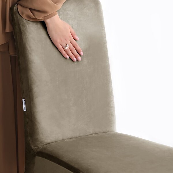 Coprisedia greige con rivestimento elastico per sedie 48 cm Sento – Restilo