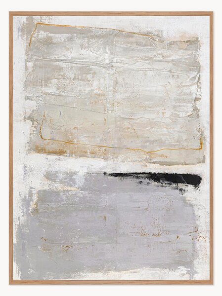 Quadro su tela dipinto a mano con cornice in legno Scenario