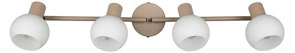 Reality Leuchten Plafoniera Boba, a 4 luci, beige, E14, metallo dimmerabile, Crema / Ambra, Soggiorno / Sala da pranzo, Metallo, Moderno, Faretto