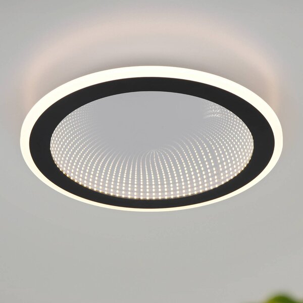Reality Leuchten Plafoniera soffitto Glace, dimmerabile, Nero, Soggiorno / Sala da pranzo, Metallo, Moderno, Plafoniera