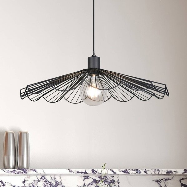 Reality Leuchten Lampada a sospensione Margarita, dimmerabile, Nero, Soggiorno / Sala da pranzo, Metallo, Moderno, Lampada a sospensione