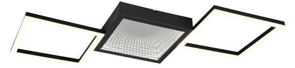 Reality Leuchten Plafoniera a LED Gelo, dimmerabile, Nero, Soggiorno / Sala da pranzo, Metallo, Moderno, Plafoniera LED