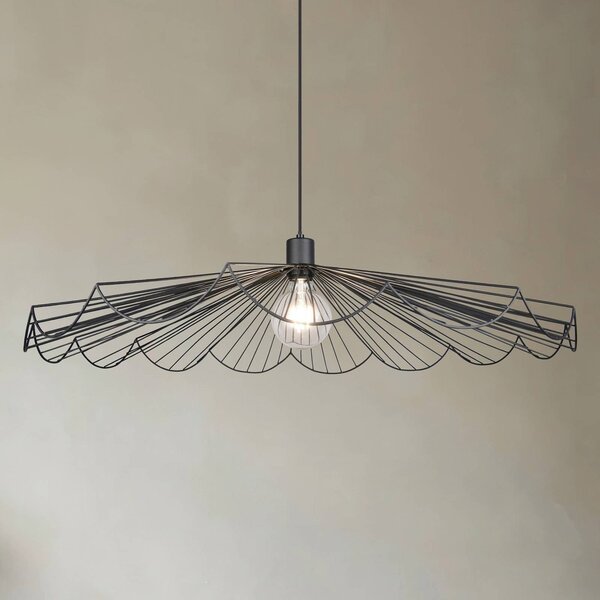 Reality Leuchten Lampada a sospensione Margarita, dimmerabile, Nero, Soggiorno / Sala da pranzo, Metallo, Moderno, Lampada a sospensione