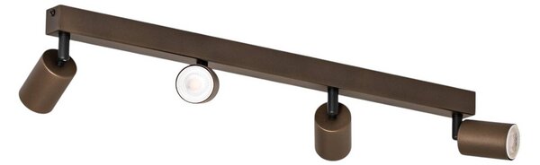 Faretto da soffitto Top, regolabile, marrone, lineare a 4 luci Top TK Lighting, dimmerabile, Marrone / Ruggine, Soggiorno / Sala da pranzo, Metallo, Moderno, Faretto
