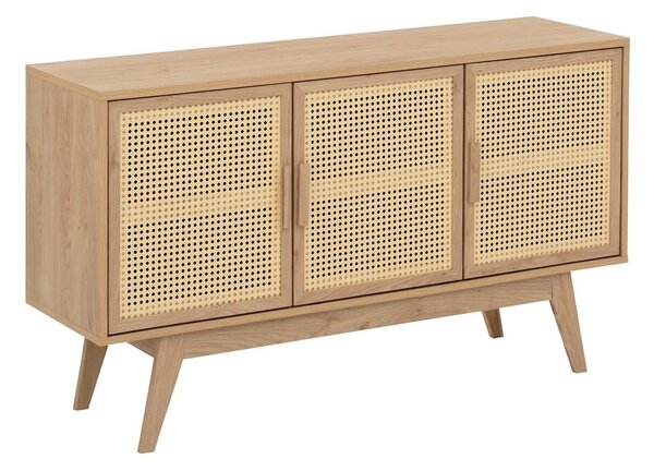 Cassettiera bassa effetto rovere naturale 128x75 cm Bridget - Støraa