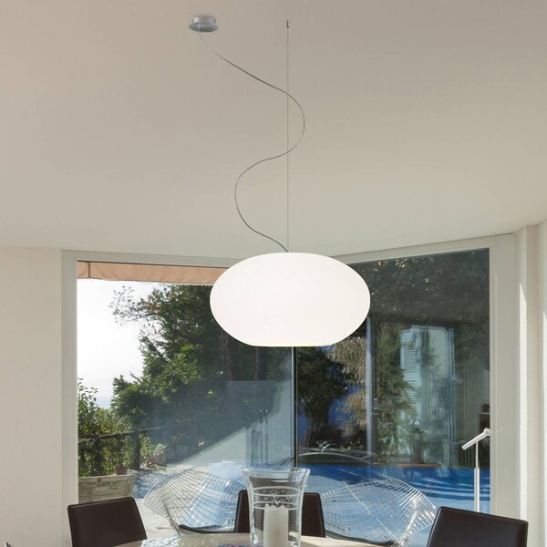 Casablanca Lampada a sospensione in vetro AIH, dimmerabile, Bianco / Opale, Soggiorno / Sala da pranzo, Vetro, Design, Lampada a sospensione