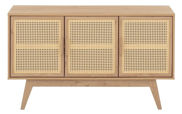 Cassettiera bassa effetto rovere naturale 128x75 cm Bridget - Støraa