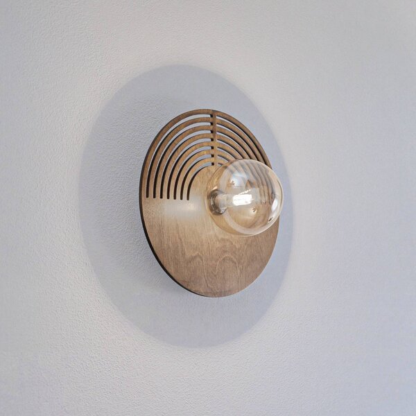 Applique da parete Lunar TK Lighting, dimmerabile, Legno chiaro, Soggiorno / Sala da pranzo, Legno, Moderno, Applique