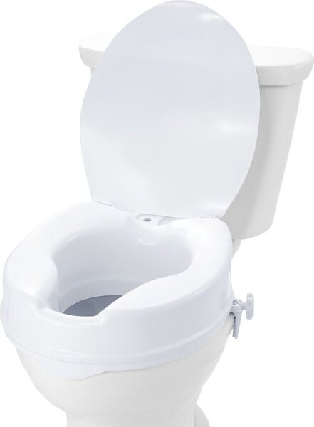 Rialzo per sedile WC 10,2 cm - Ausilio per WC rialzati fino a 136 kg - Rialzo per WC universale per anziani e persone con disabilità