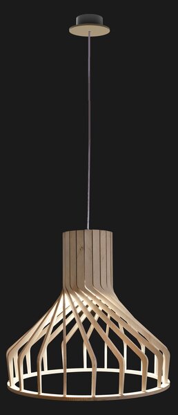 Lampadario BIO bianco in legno naturale 1xE27x40W, dimensioni: 150x38x38 cm, IP20, Nowodvorski Lighting