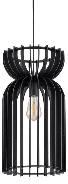 Lampada a sospensione KYMI nera 1xE27x60W in legno, dimensioni: 160x26x26 cm, IP20, Nowodvorski Lighting
