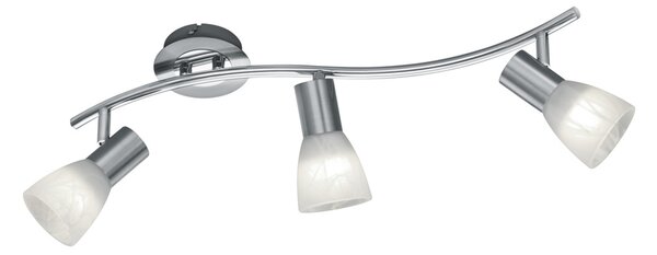 Trio Leuchten - Faretto da soffitto moderno allungato con LED - LevistoI 3 fiamme I Soggiorno I Camera da letto - Metallo allungato - LED adatto E14