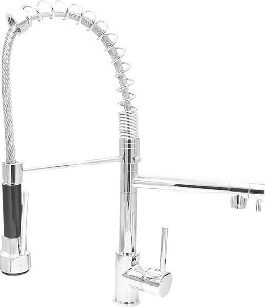 Granitan | Miscelatore da cucina Duo Chrom - 46 cm - Bocca orientabile a 360° - Ottone - Miscelatore monocomando