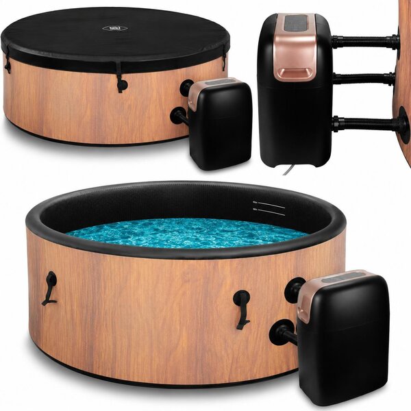 Vasca idromassaggio gonfiabile COIL, piscina con idromassaggio, extra sottile, per uso interno ed esterno, 4 persone, 150 cm, Tahiti