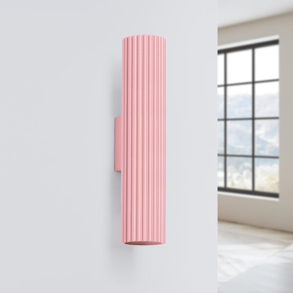 Brilagi - Lampada da parete LED CRESTO 2xGU10/10W/230V 30 cm rosa