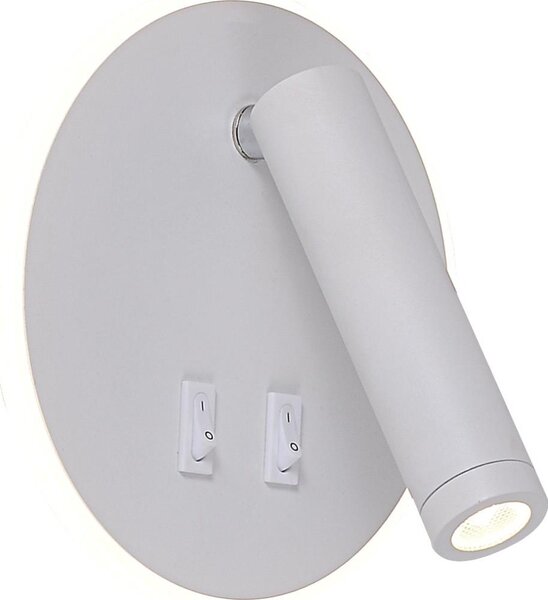 Zuma Line W4107-WH-LED Spot da parete CIRCA LED/5,5W/230V + LED/2,5W bianco