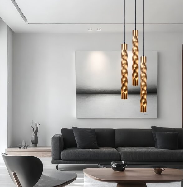 Lampadario a sospensione MARLEY 1xGU10/30W/230V dorato