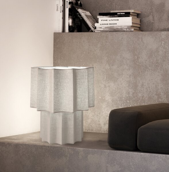 Lampada da tavolo WAVY 1xE27/14W/230V grigia
