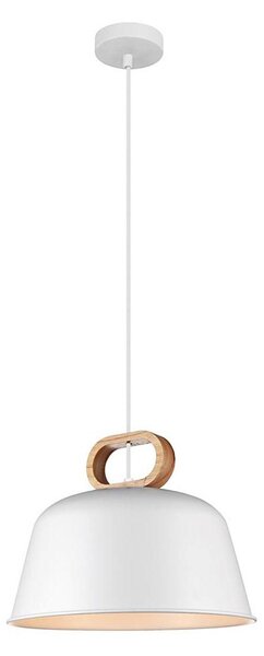 Lampadario a sospensione con cavo CLIP 1xE27/40W/230V bianco/marrone
