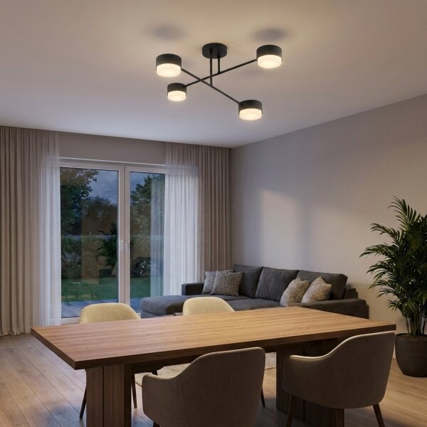 Brilagi - LED RGB dimmerabile plafoniera da soffitto MONO 4xGX53/14W/230V Wi-Fi Tuya nera