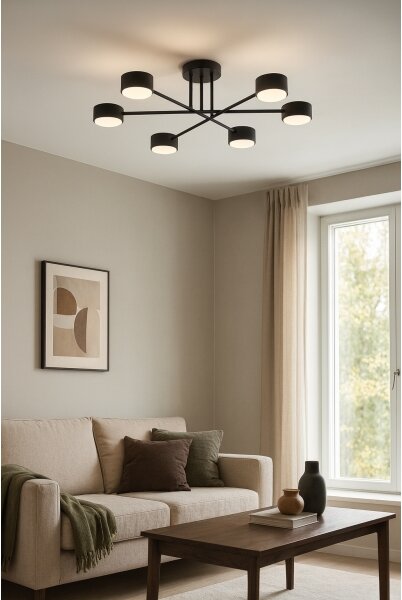 Brilagi - Plafoniera LED RGB dimmerabile a montaggio superficiale MONO 6xGX53/14W/230V Wi-Fi Tuya nera