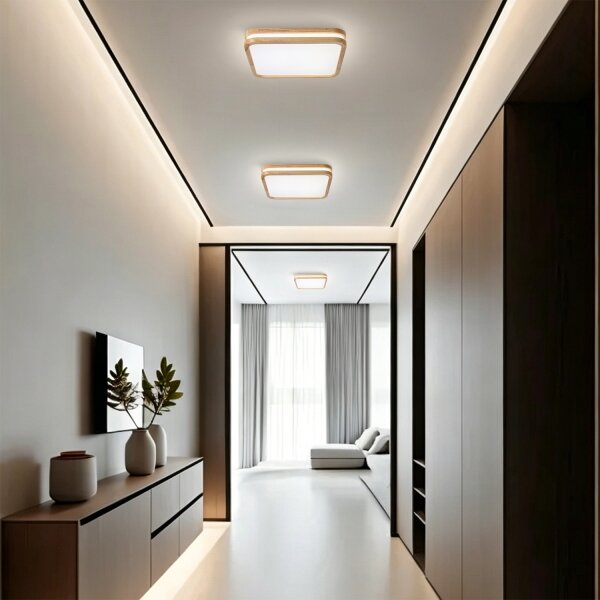 BRILAGI - Lampada a LED dimmerabile MOLINA SQUARE LED/48W/230V finitura rovere 40x40 cm + telecomando