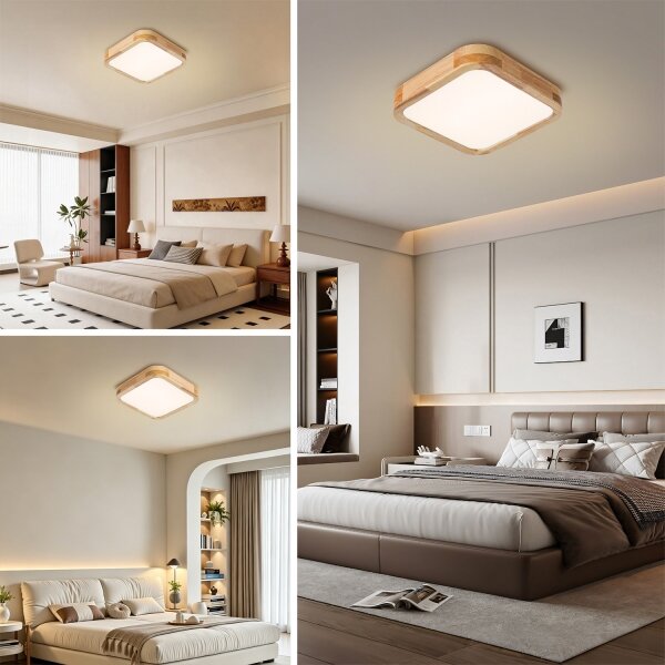 Brilagi - Plafoniera LED WOODLINE SQUARE LED/32W/230V 3000/4000/6000K rovere 30x30