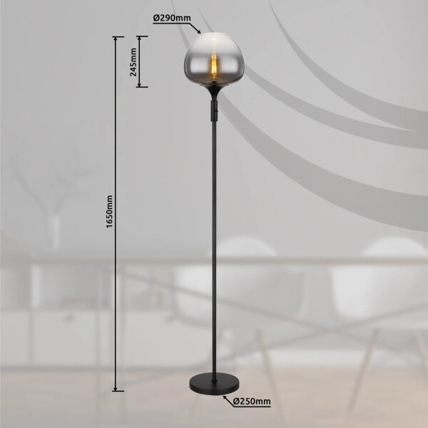 Globo 15548S2 - Lampada da terra MAXY 1xE27/40W/230V nera
