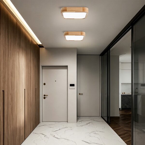 Brilagi - Plafoniera LED dimmerabile WOODLINE SQUARE LED/48W/230V rovere 40x40 cm + telecomando