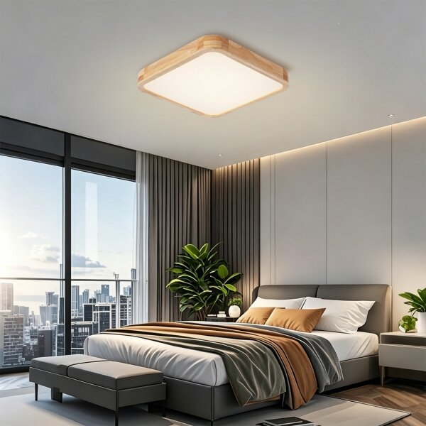 Brilagi - Plafoniera LED dimmerabile WOODLINE SQUARE LED/48W/230V rovere 40x40 cm + telecomando
