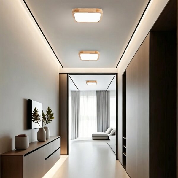 Brilagi - Plafoniera LED dimmerabile WOODLINE SQUARE LED/48W/230V rovere 40x40 cm + telecomando