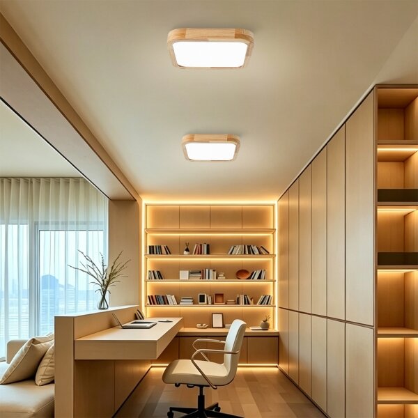 Brilagi - Plafoniera LED dimmerabile WOODLINE SQUARE LED/48W/230V rovere 40x40 cm + telecomando