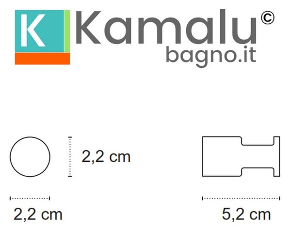 Appendiabiti bagno singolo in acciaio inox finitura bianca opaca | MIRA-B - KAMALU