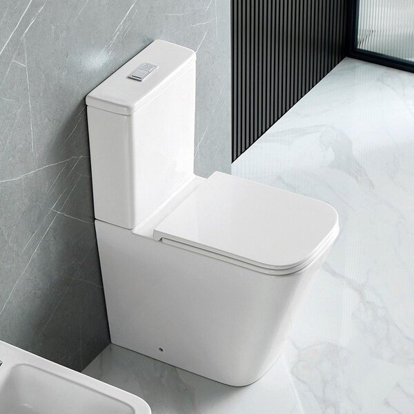 Kamalu vaso monoblocco rimless con copriwc soft-close | litos-2700