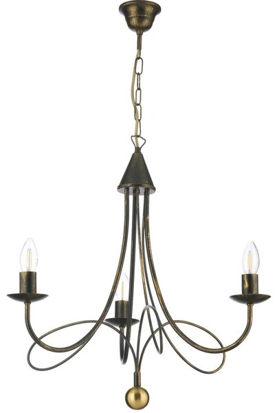 ONLI - Lampadario a catena MILVIA 3xE14/6W/230V bronzo