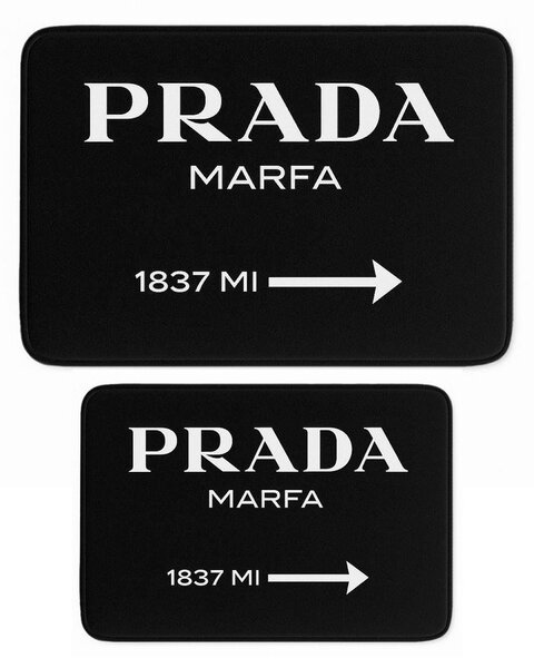 Set di tappetini per il bagno neri in velluto 2 pz 60x100 cm Prada – Mila Home