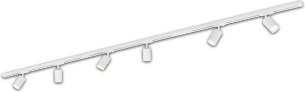 Sistema a binario Briloner Rail, set completo, 6 faretti GU10, orientabili, girevoli, bianco, 2,25 m