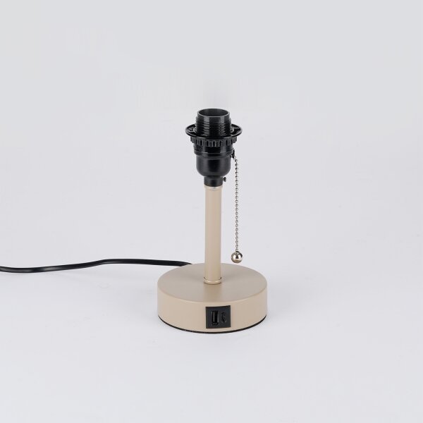 Brilagi - Lampada da tavolo con porta USB TABLON 1xE27/25W/230V beige