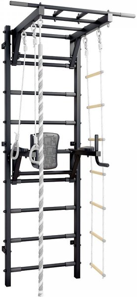 Scala da ginnastica a muro + corrimano a immersione - elite nero