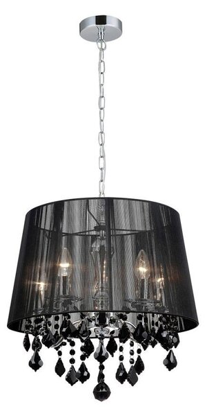 Italux Cornelia lampadario con cristalli cromo MDM-2572/5 BK
