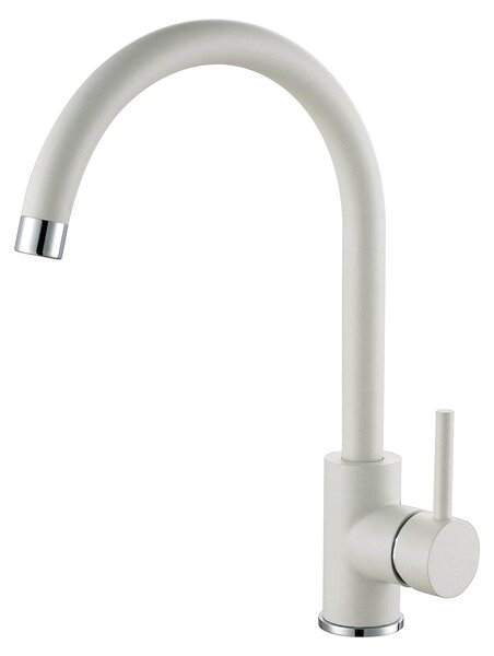 Miscelatore da cucina in composito Alveus Roxa G 11, becco alto, rotante, Bianco