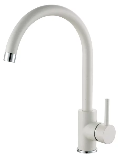 Miscelatore da cucina in composito Alveus Roxa G 11, becco alto, rotante, Bianco