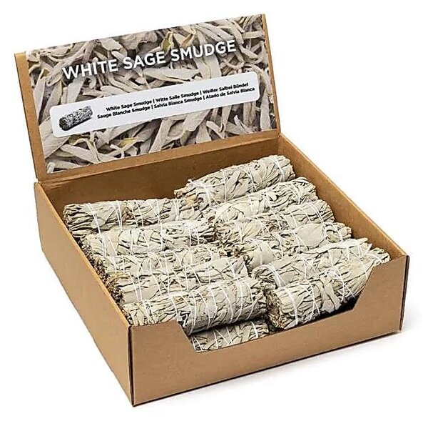 Salvia bianca Smudge S, confezione da 24 pezzi -- ±30–40 g, ±11×3 cm: acquista online