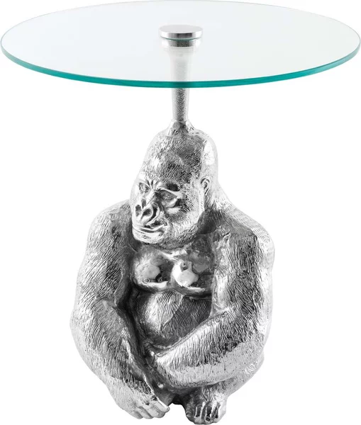 Piastra in vetro 50 cm, design argento, tavolo moderno per soggiorno - ACQUISTA ORA