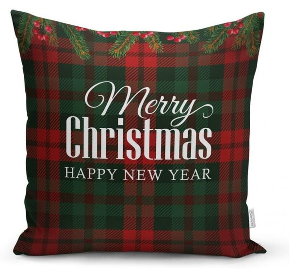 Set di 4 federe natalizie e runner da tavola Tartan Christmas - Minimalist Cushion Covers