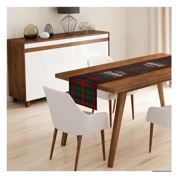 Set di 4 federe natalizie e runner da tavola Tartan Christmas - Minimalist Cushion Covers