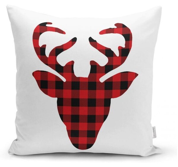 Set di 4 federe natalizie e runner da tavola in tartan natalizio - Minimalist Cushion Covers